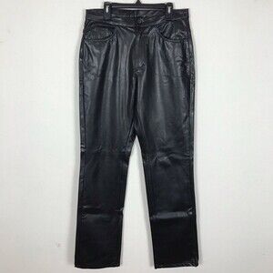 RARE! JOOP! Jeans Pleather Pants- Straight- Black- Size 8- Pristine Condition!!!